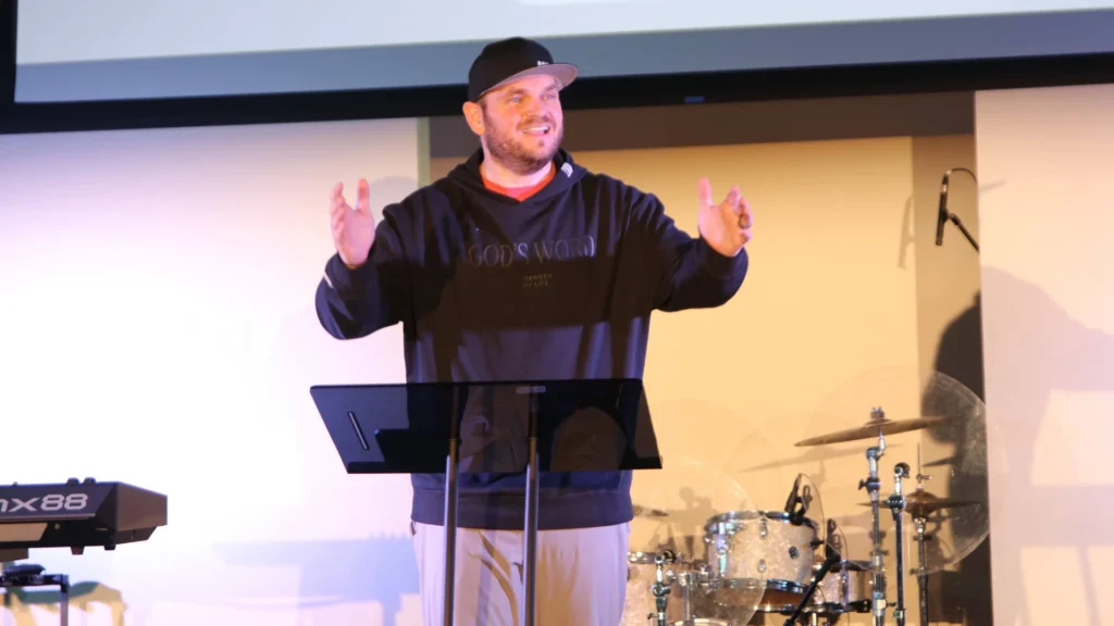 Hard Reset sermon graphic from Anchor Church Do Not Disturb series about worship as a spiritual reset from Acts 16.