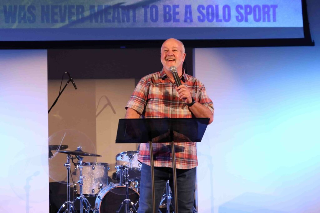 Guest speaker Pastor Kent Duncan teaches "Keep Walking" from Joshua 6 at Anchor Church, encouraging believers to trust God, stay faithful, and walk together toward victory.